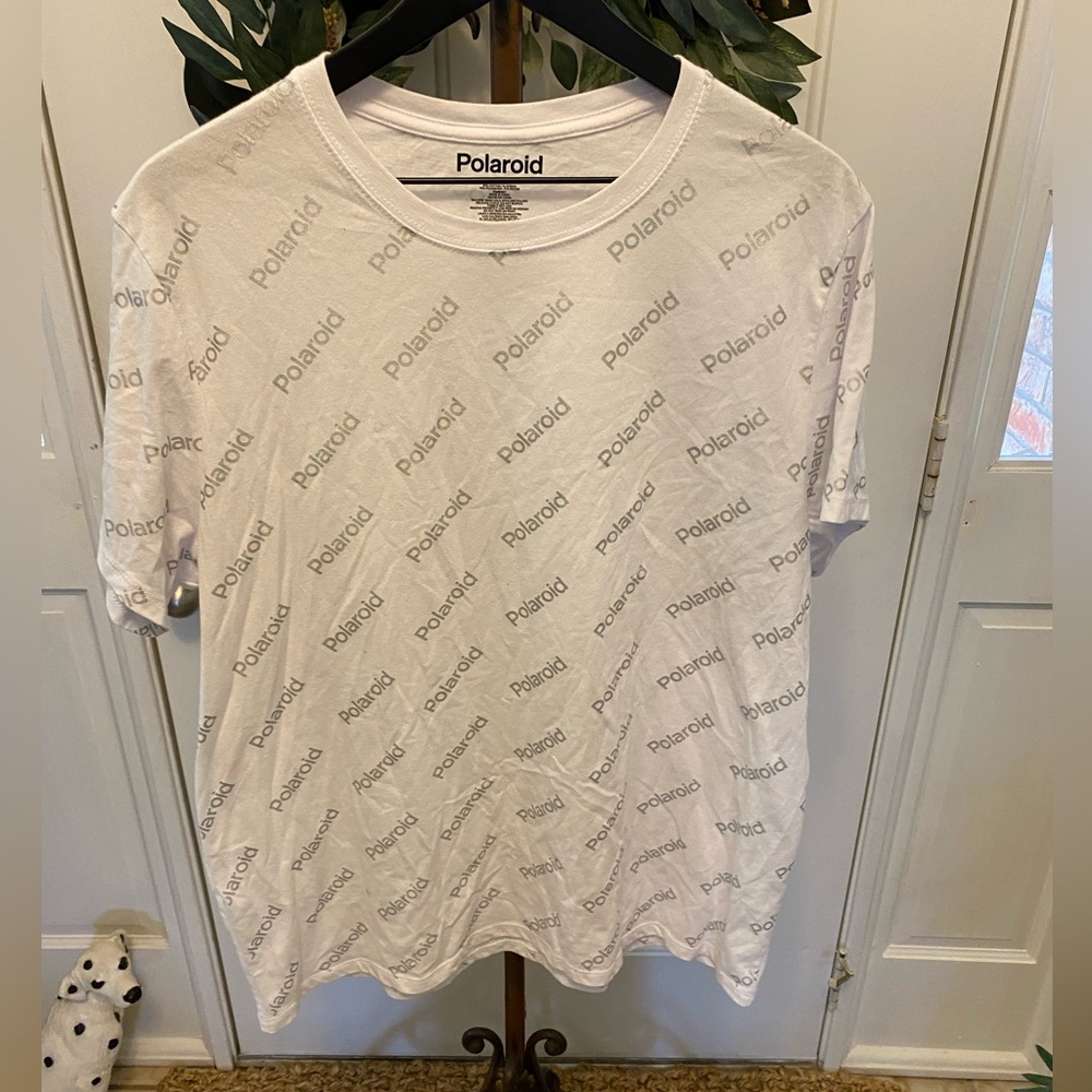 Mens Polaroid Spellout Graphic Tee T Shirt SS XL
